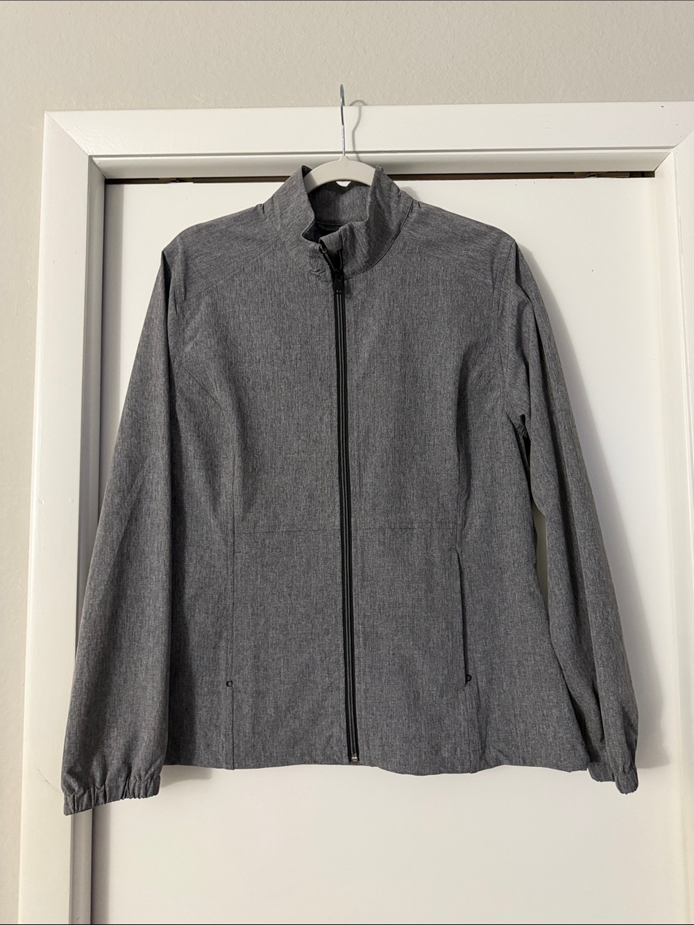 Greg Norman Heather Gray Lightweight Zip Golf Jacket